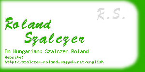 roland szalczer business card